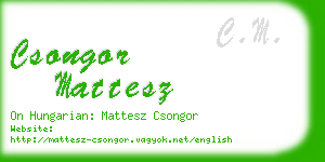 csongor mattesz business card